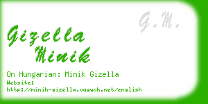 gizella minik business card